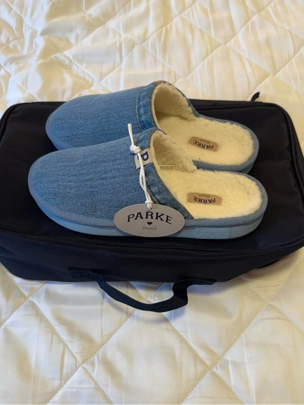 Parke x Brunch Denim Slippers